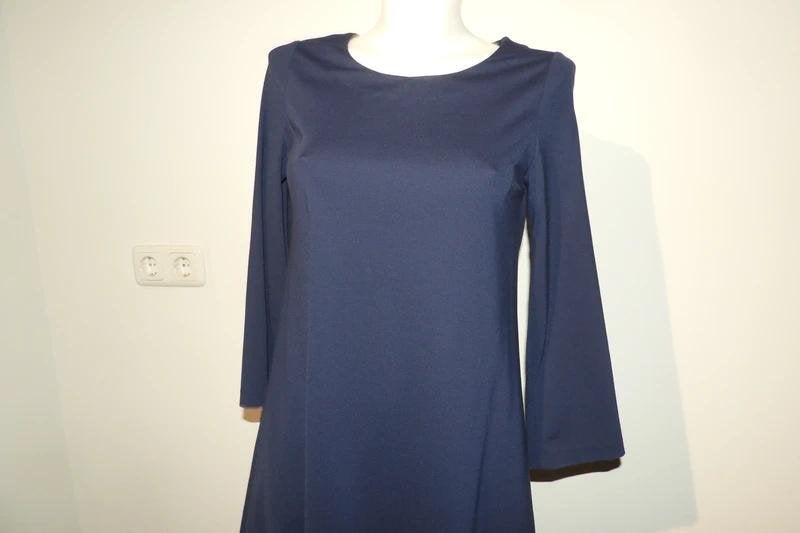 Ladress blauwe jurk mooie pasvorm uitlopende rok nieuwxxs/xs, Nieuw, Boven de knie, Verzenden, Blauw