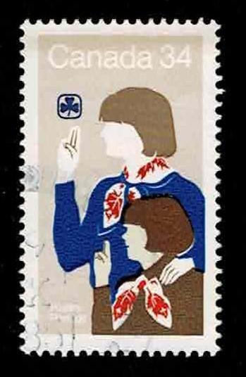 postzegel 931 Canada Padvinders, Postzegels en Munten, Ophalen of Verzenden, Gestempeld, Noord-Amerika