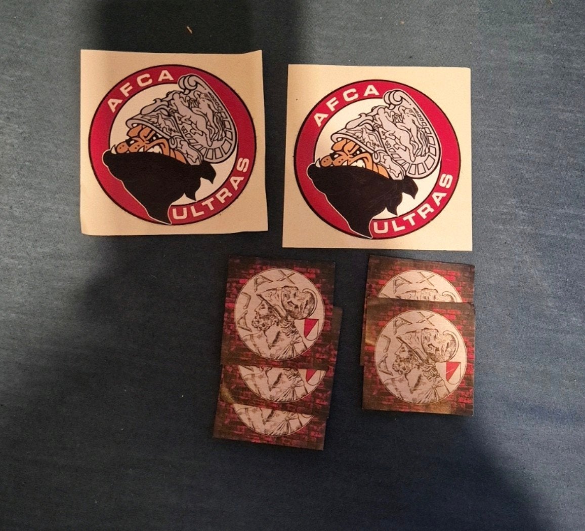 7 ajax stickers, Ophalen of Verzenden, Zo goed als nieuw, Sport, Speldje of Pin