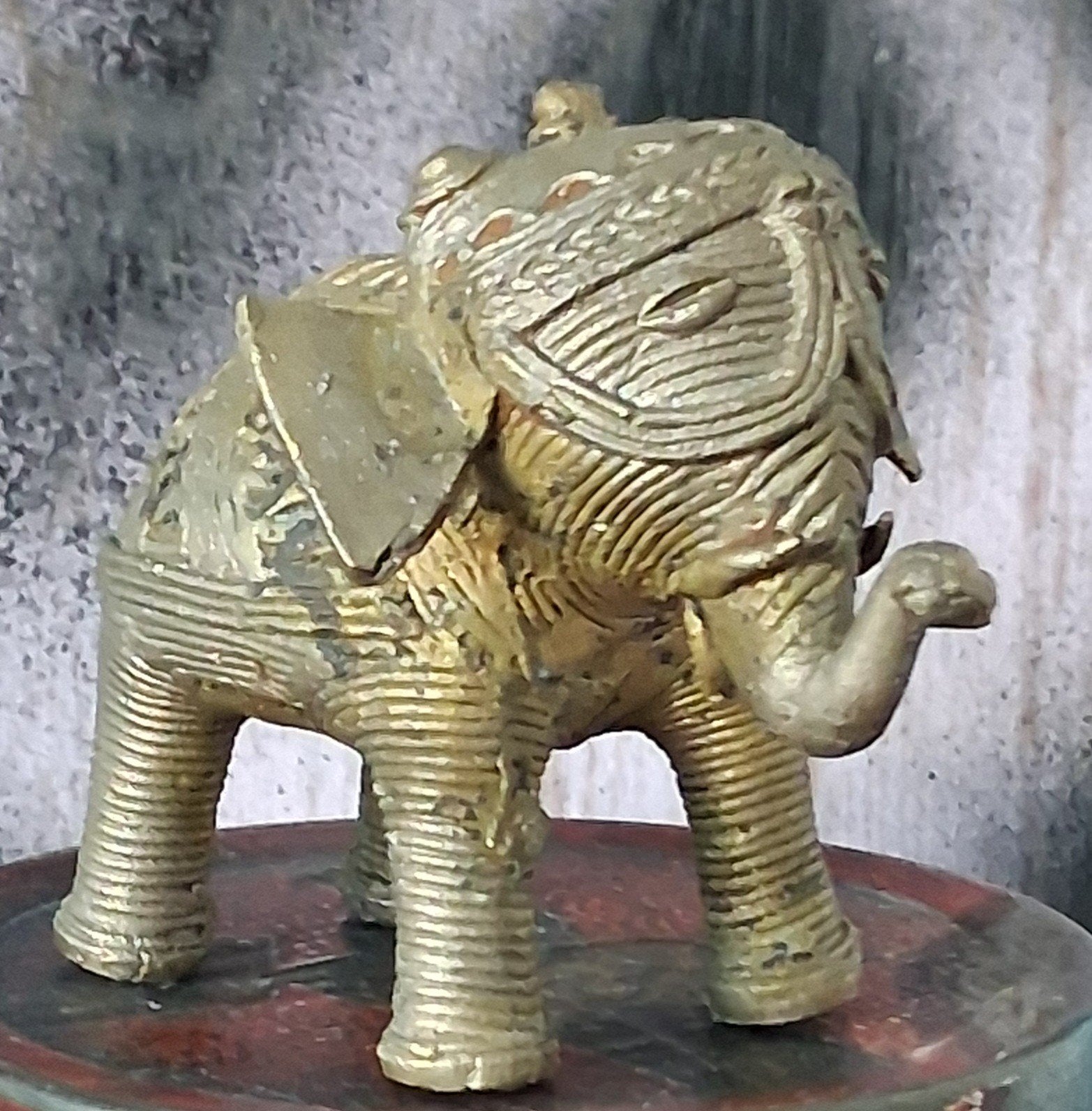 Olifant kalfje.  Ashanti.  Ghana. Brons. 9/6 cm., Ophalen, 6 cm, Afrika, Goud