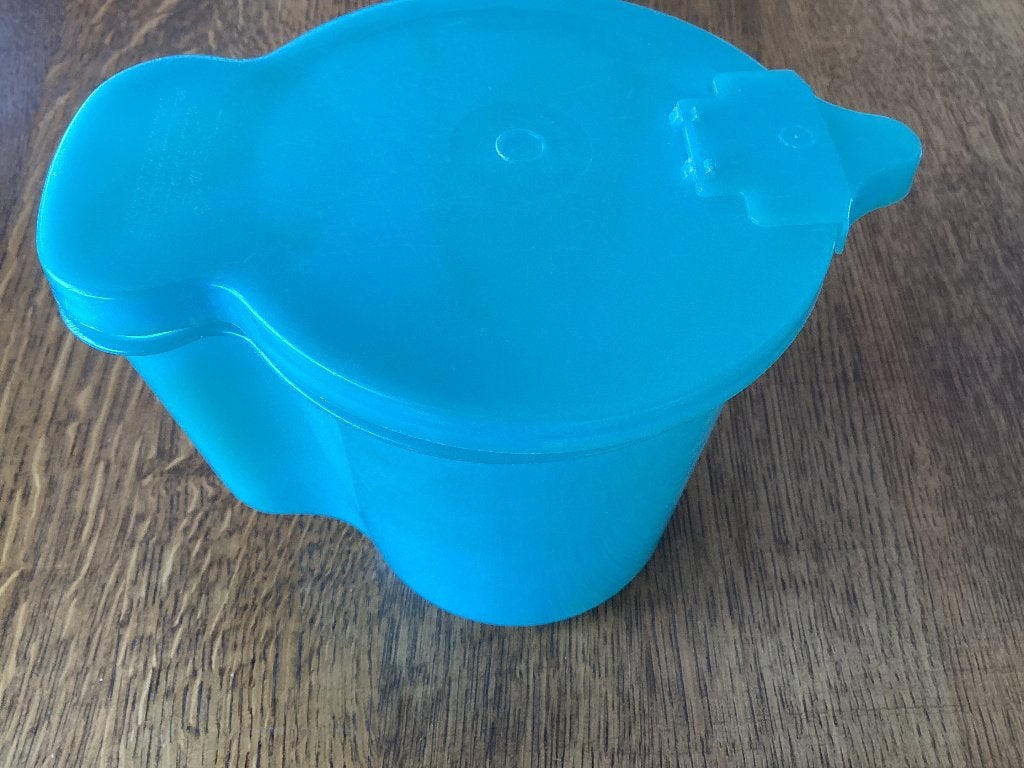 Tupperware Maatkan met Deksel - Turquoise, Blauw, Beker of Kan, Ophalen of Verzenden, Zo goed als nieuw