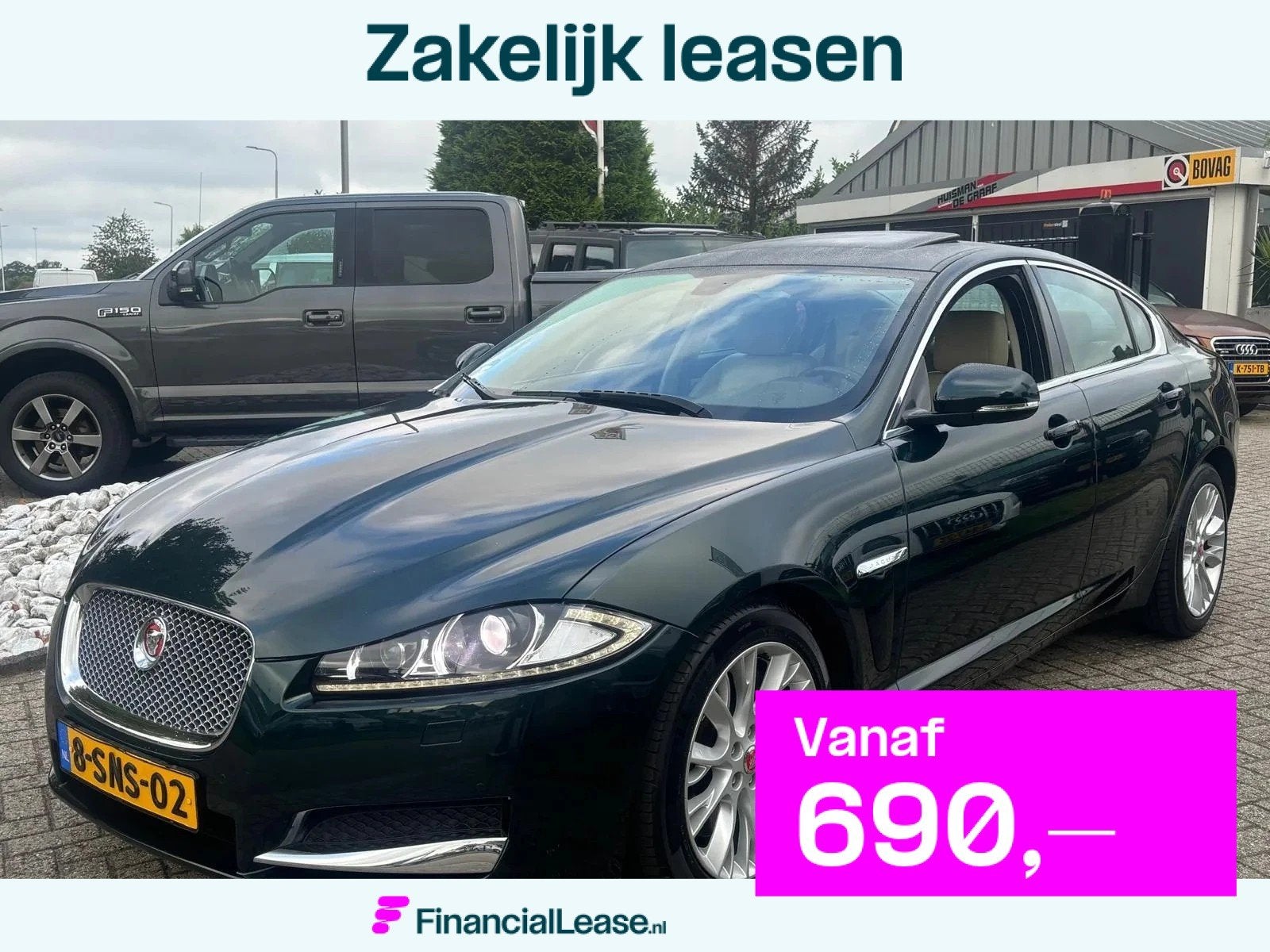 Jaguar XF 3.0 V6 Benzine 2013 Facelift Groen Schuifdak NL Au, Automaat, Euro 5, Achterwielaandrijving, Gebruikt