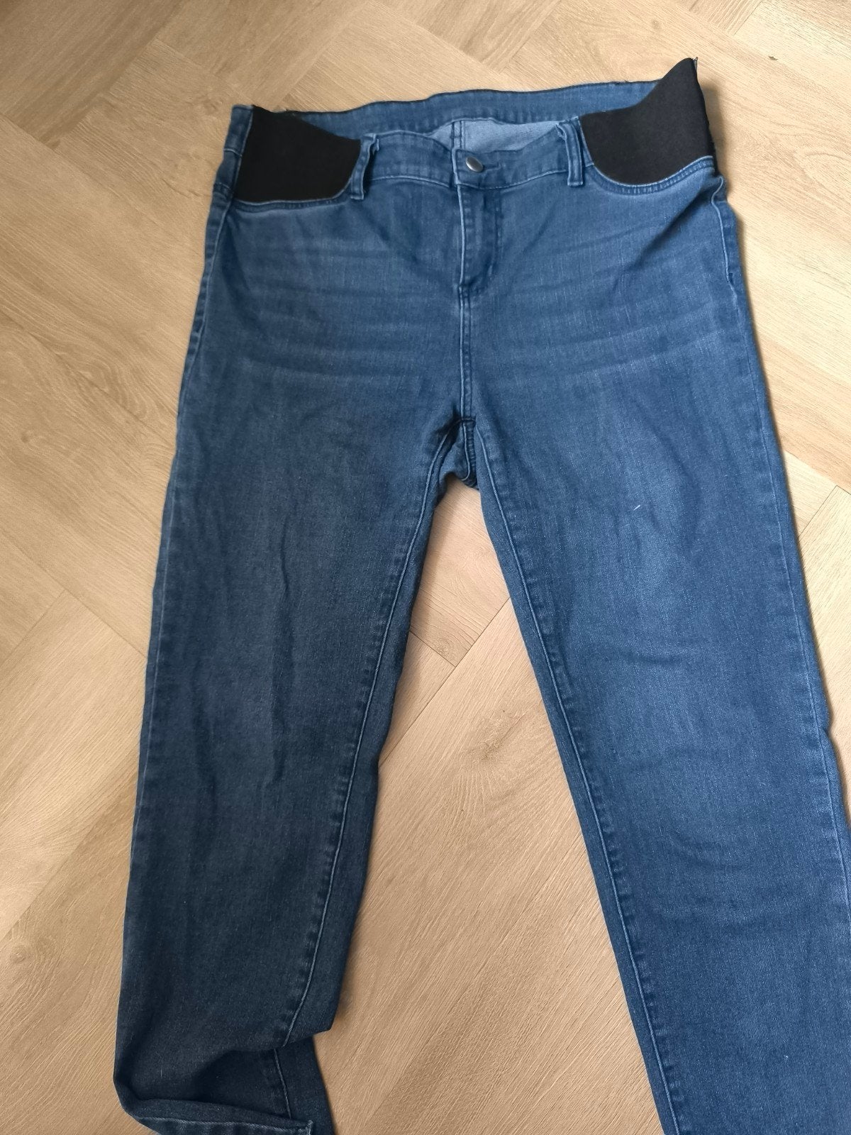 Zwangerschaps spijkerbroek - Maat L, Ophalen of Verzenden, Zo goed als nieuw, Blauw, Overige jeansmaten