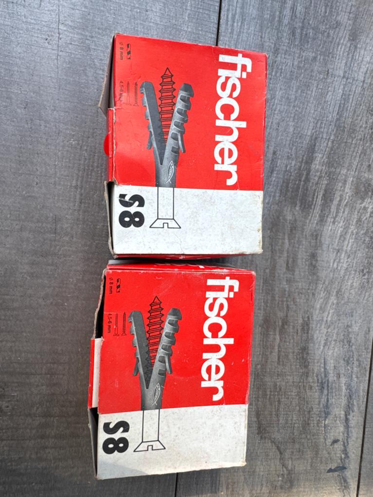 Fischer S8 pluggen - 2 dozen, Ophalen of Verzenden, Nieuw, Minder dan 50 mm, Pluggen