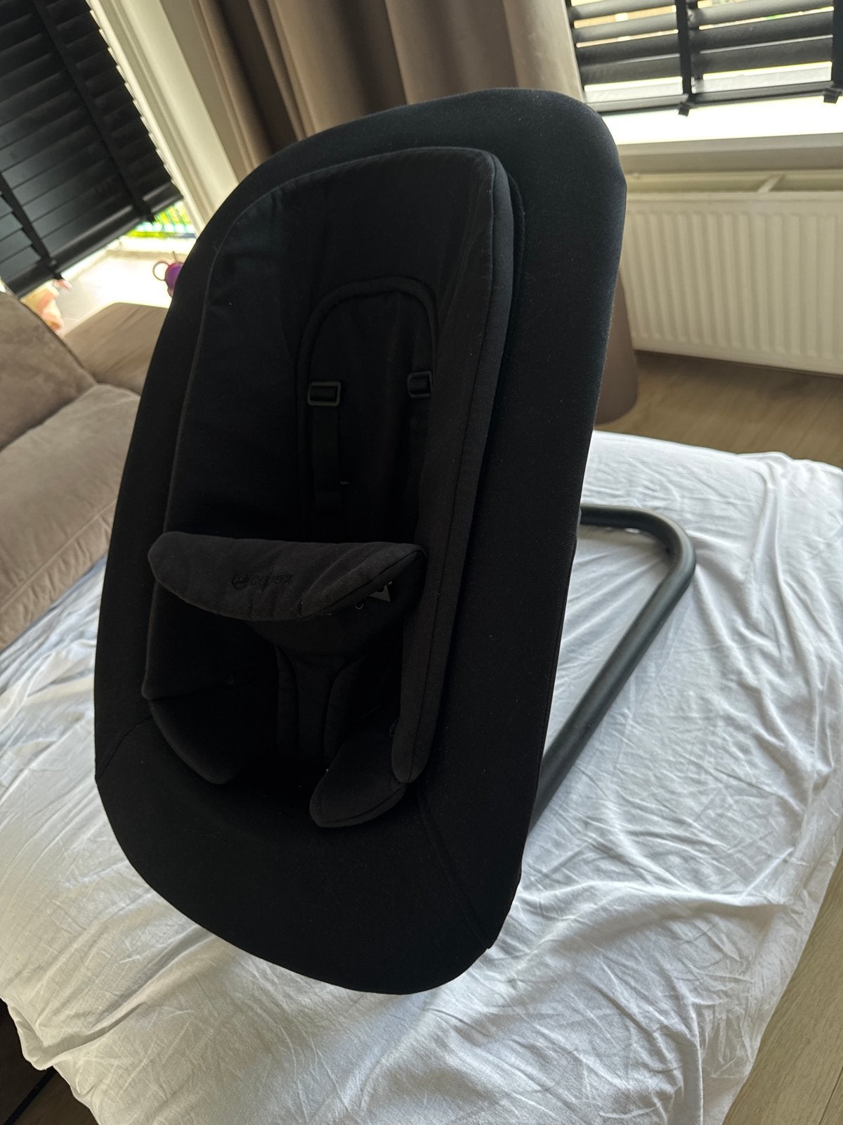 Cybex Lemo Bouncer Stunning Black/Black, Ophalen, Gebruikt