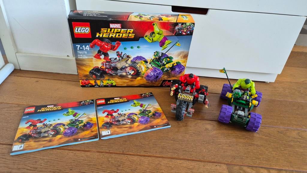 Lego Hulk vs Red Hulk 76078, Ophalen of Verzenden, Zo goed als nieuw