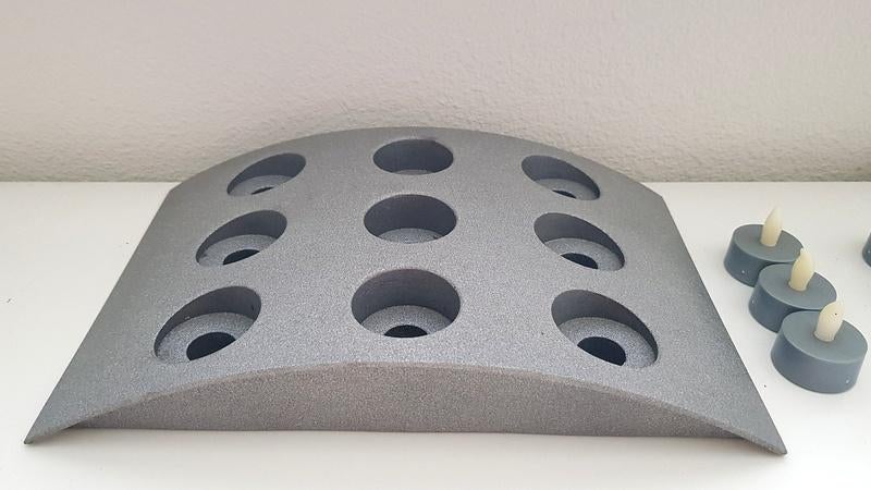 IKEA design '80-'s gegoten aluminium WAXINELICHTJES plateau, Ophalen, Overige materialen, Zo goed als nieuw, Grijs