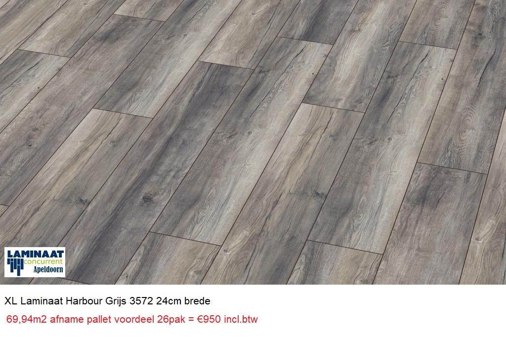69,9m2 XL Harbour Eik Grijs - Bruin Laminaat 26 pak = €950, 75 m² of meer, Grijs, Nieuw, Ophalen of Verzenden