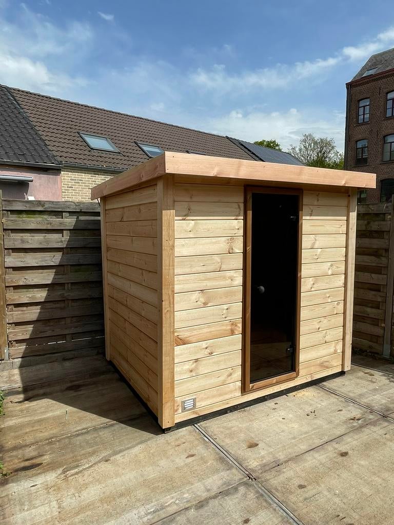 Buitensauna Binnensauna Grenen sauna buiten sauna + kachel, Sport en Fitness, Sauna, Nieuw, Complete sauna, Ophalen of Verzenden