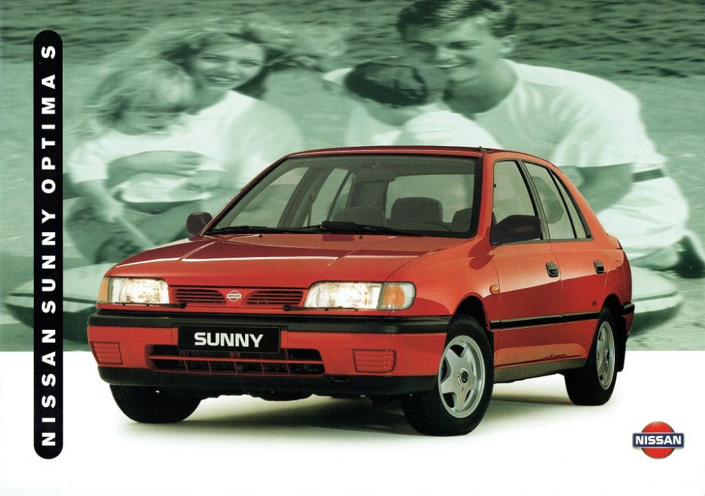 Folder Nissan Sunny Optima S (uit Zweden - 1995), Verzenden, Gelezen, Nissan