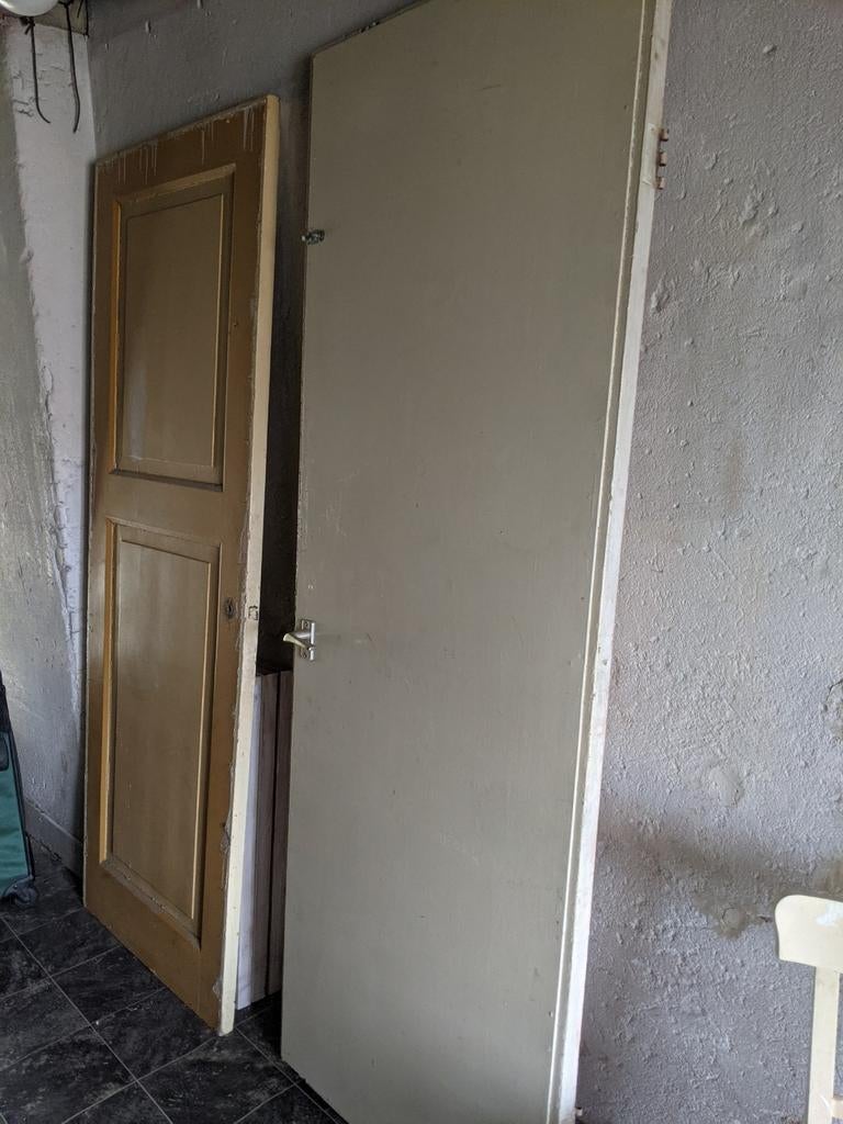 Deur met Art Deco glas in lood, Ophalen, Gebruikt, Minder dan 80 cm, Binnendeur