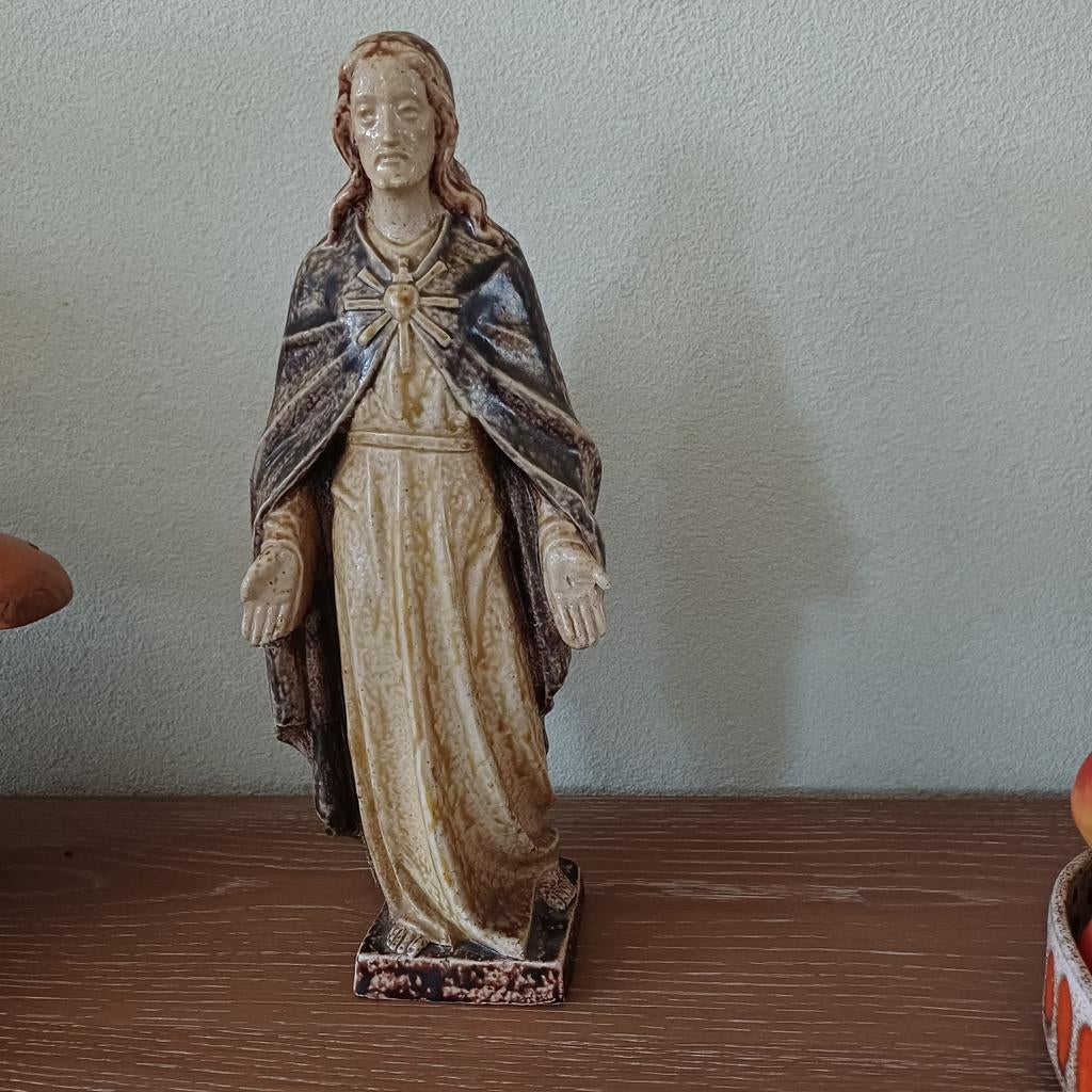Heilig hart  stenen beeld oud vintage antiek jezus beeld, Antiek en Kunst, Antiek | Religie, Ophalen