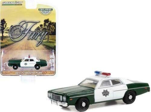 1975 Plymouth Fury van Greenlight 1/64 police, Ophalen of Verzenden, Nieuw, Auto