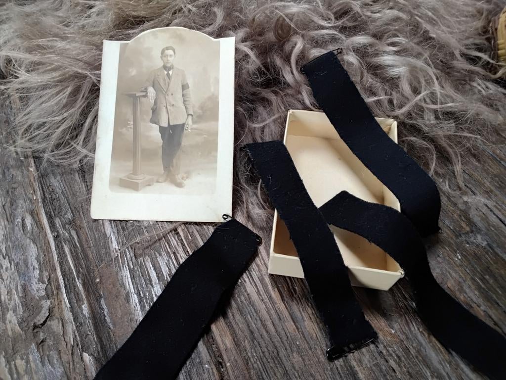 4 brocante  rouwbandjes, Antiek en Kunst, Ophalen of Verzenden