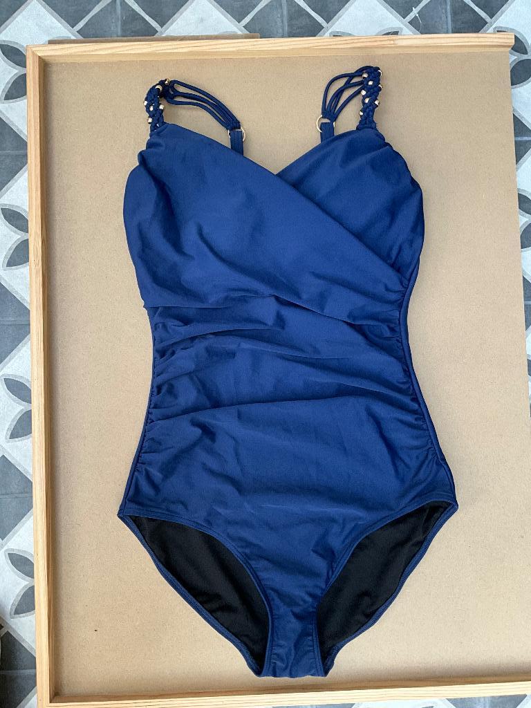 Beachwave corrigerend badpak met kralen maat 42 blauw, Blauw, Nieuw, Badpak, Ophalen of Verzenden