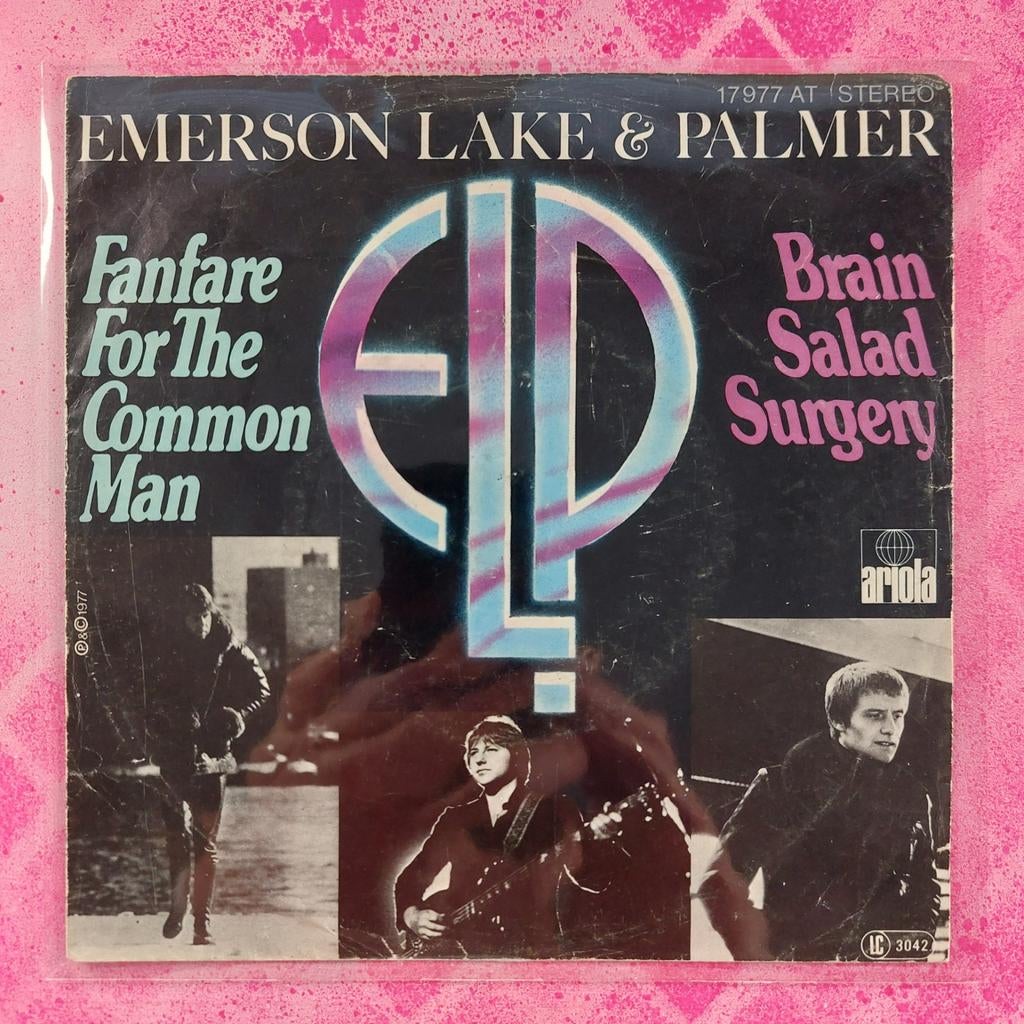 Emerson Lake and Palmer Brain Salad Surgery  single.  Star45, Gebruikt, 7 inch, Single, Ophalen of Verzenden