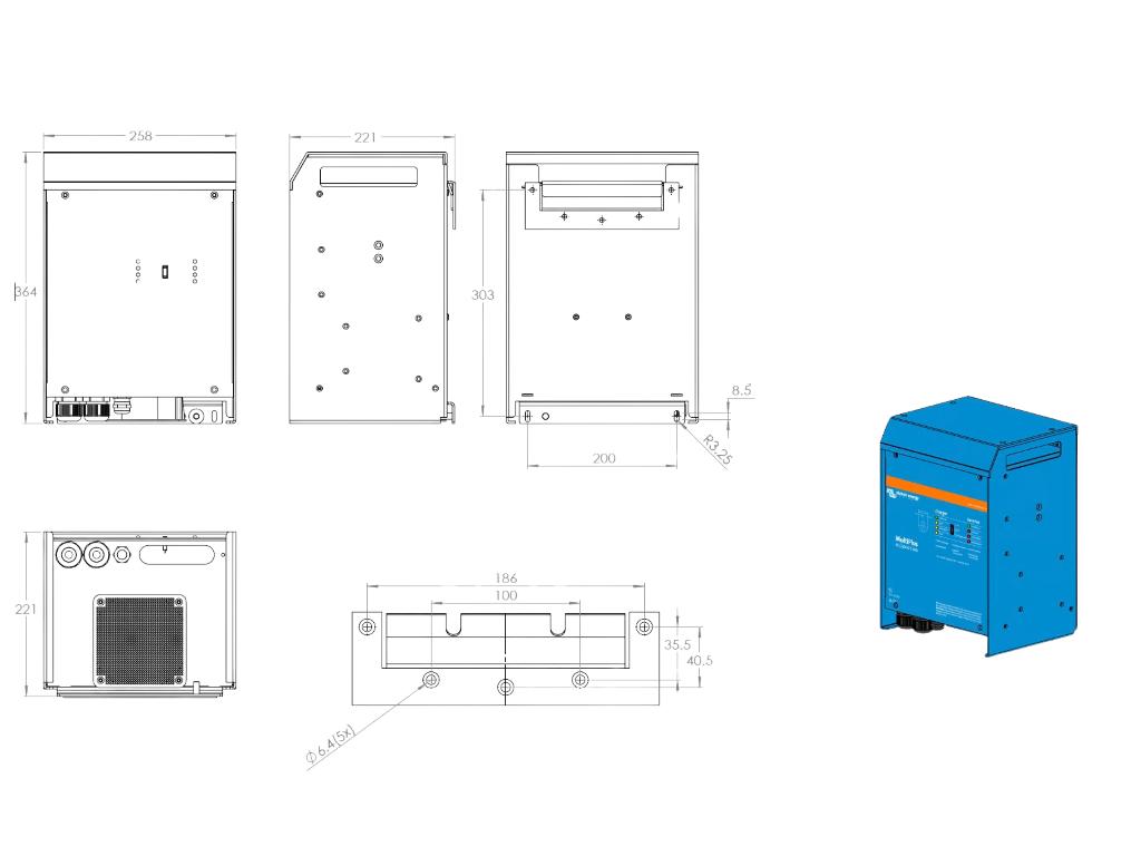Victron MultiPlus 12/3000/120-16 | 12V Omvormer en Acculader, Info@aqua-marina.nl, Hoornseweg 17-03, 1775 RB  MIDDENMEER, Aqua-Marina.NL