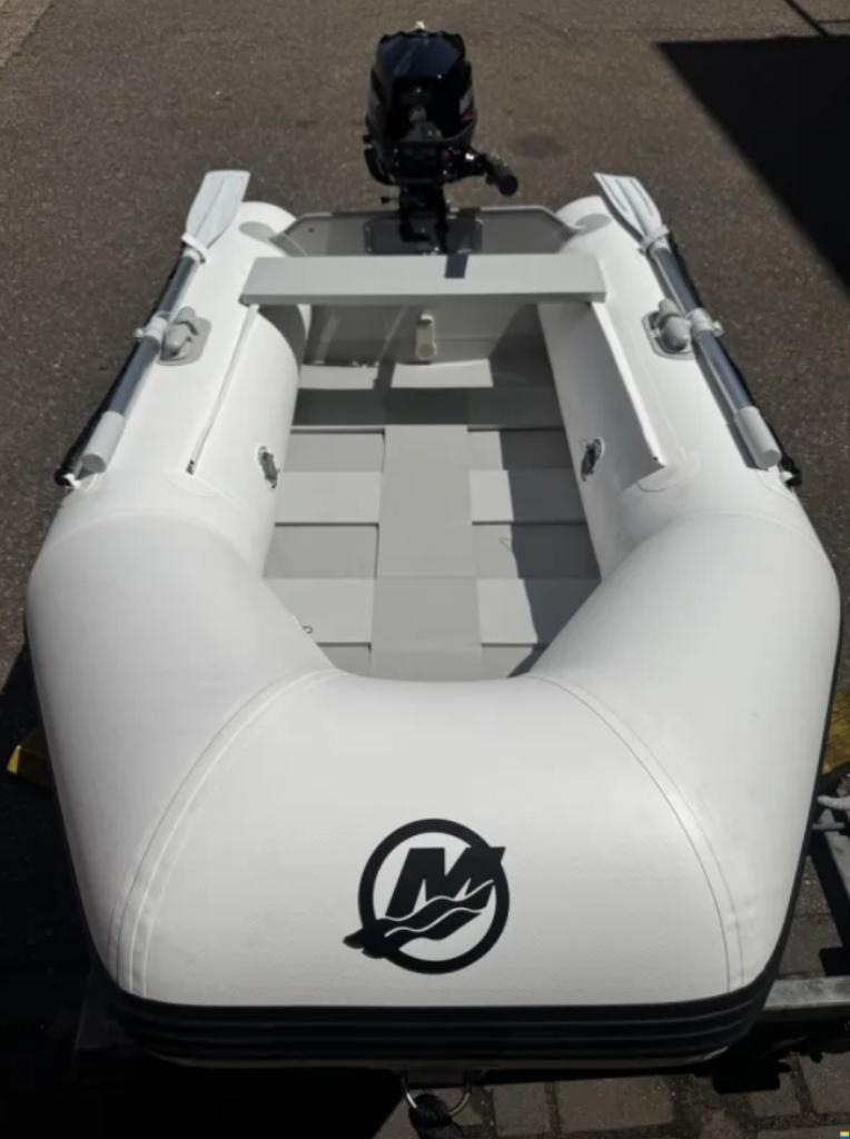 Quicksilver rubberboot met Mercury motor, Watersport en Boten, Ophalen, Aluminium, Quicksilver, Nieuw