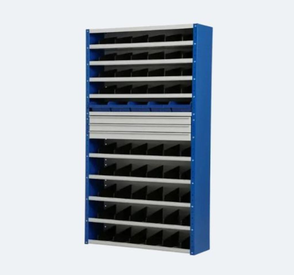 Magazijnkast vakkenkast laden kast, Nieuw, Metaal, 150 tot 200 cm, 25 tot 50 cm