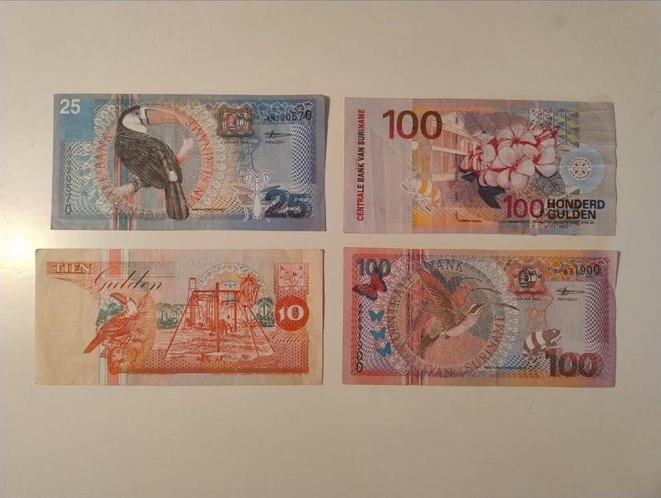 Surinaamse Gulden Biljetten Set 225 gulden, Ophalen of Verzenden, Zuid-Amerika, Setje