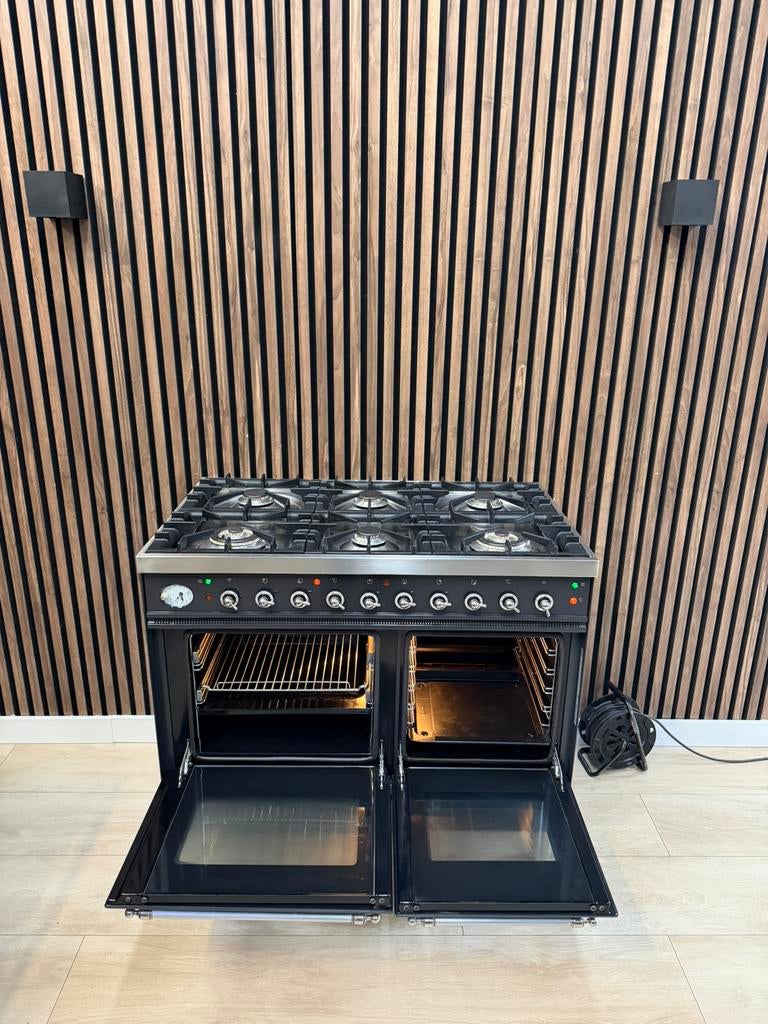 Mooie antraciet Boretti Fornuis 100 cm (Gratis bezorgen), 5258sh, Ophalen of Verzenden, Zo goed als nieuw, Energieklasse A of zuiniger