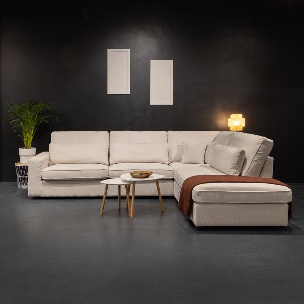 Hoekbank Bergamo - 307x251x100cm - Topdeal - Showroom 1000m2, Ophalen, Overige materialen, Hoekbank, 150 cm of meer