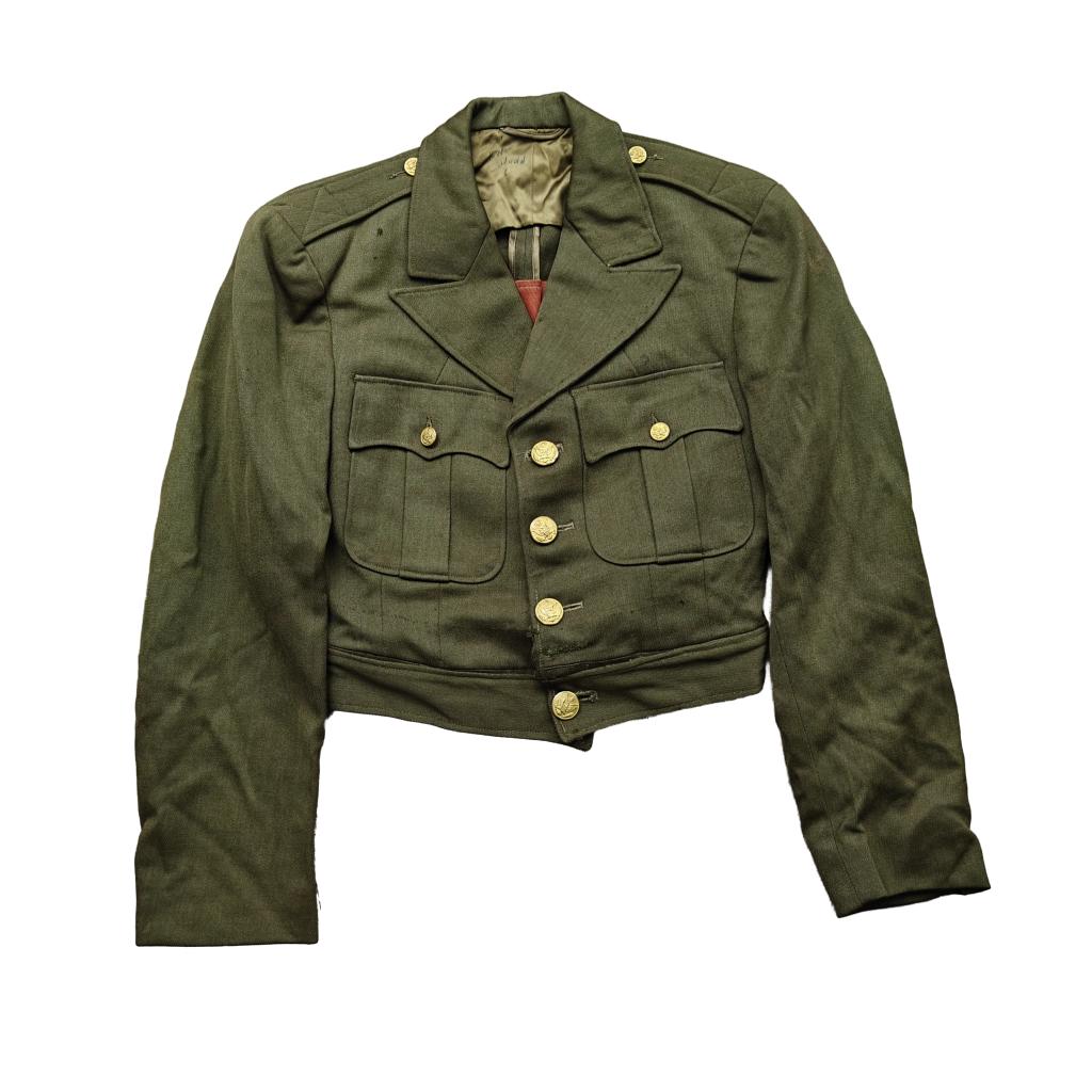 WWII US Officers Ike Jacket Named, Verzamelen, Militaria | Tweede Wereldoorlog, Ophalen of Verzenden, Amerika, Kleding of Schoenen