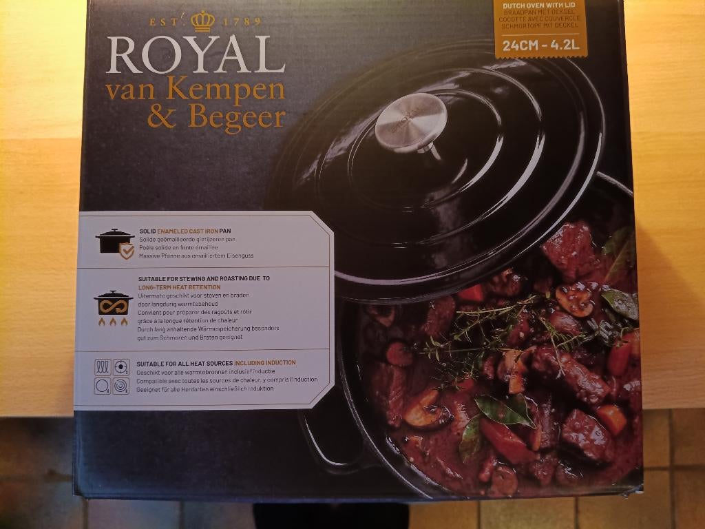Van Kempen en Begeer kookpan, Huis en Inrichting, Keuken | Potten en Pannen, Ophalen, Zo goed als nieuw, Gietijzer, Kookpan of Snelkookpan