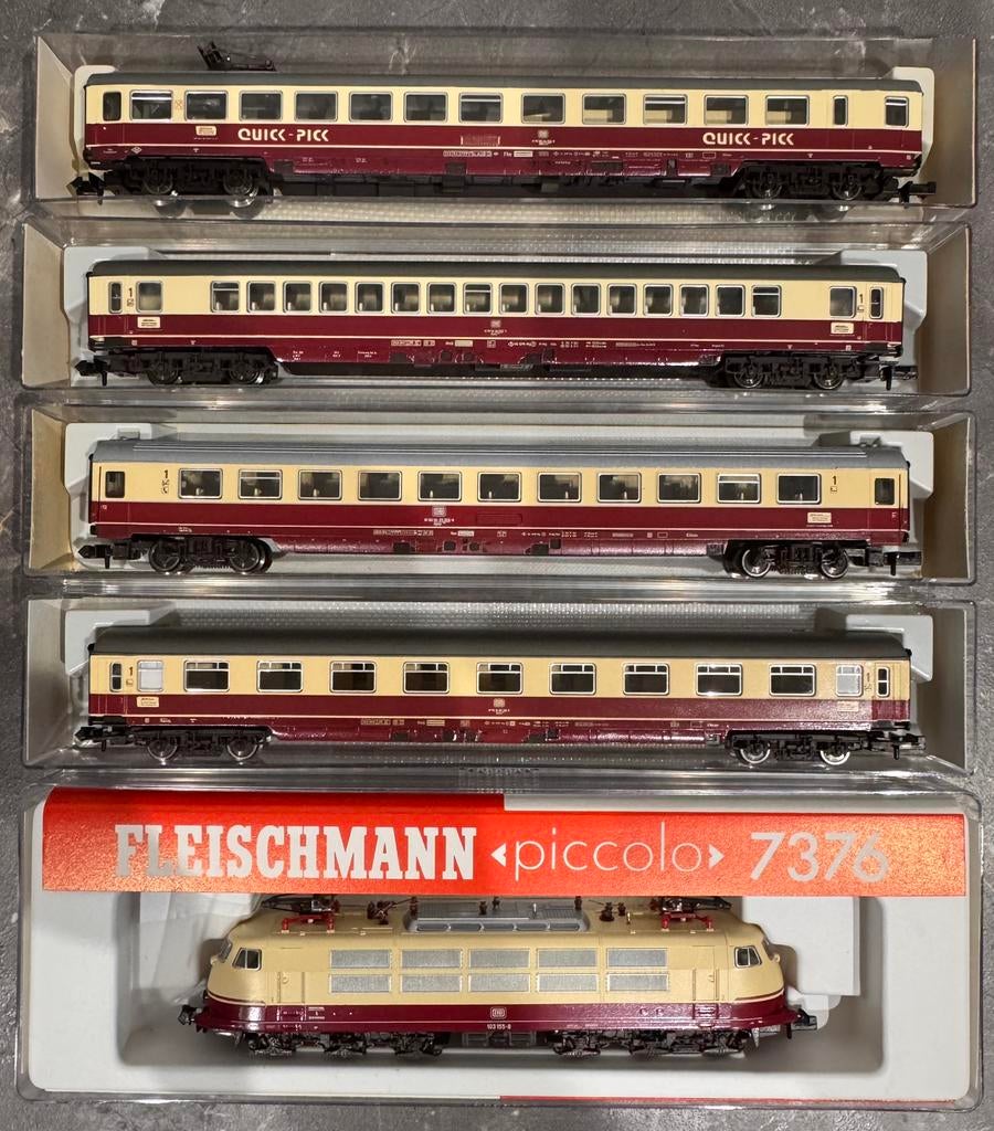 Fleischmann TEE/IC BR103(7376) + 4 Rijtuigen OVP Nieuwstaat, Treinset, Gelijkstroom, Fleischmann, Ophalen of Verzenden