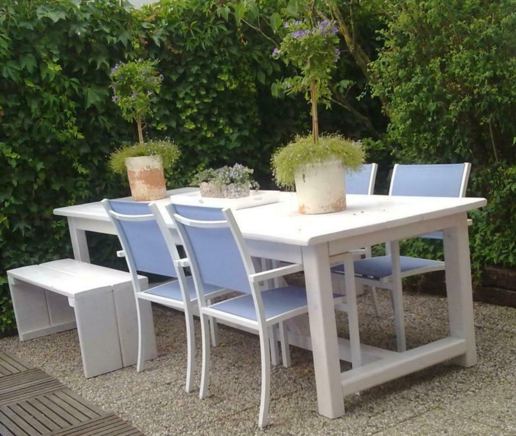 witte tafel maten 190-200-220-240-260-280-300-330-350-400, Ophalen of Verzenden, Landelijk, Grenenhout, Rechthoekig
