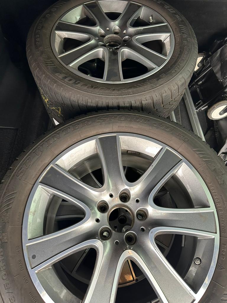 LM-Velgen Mercedes S-Klasse met Winterband DUNLOP 245/50R18, Auto-onderdelen, Banden en Velgen, 18 inch, 245 mm, Banden en Velgen