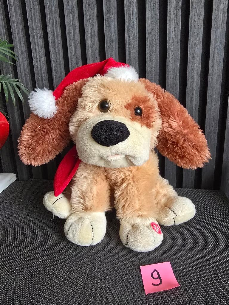 Zingende kersthond met beweegbare oren 27 cm, Ophalen of Verzenden, Zo goed als nieuw, Hond
