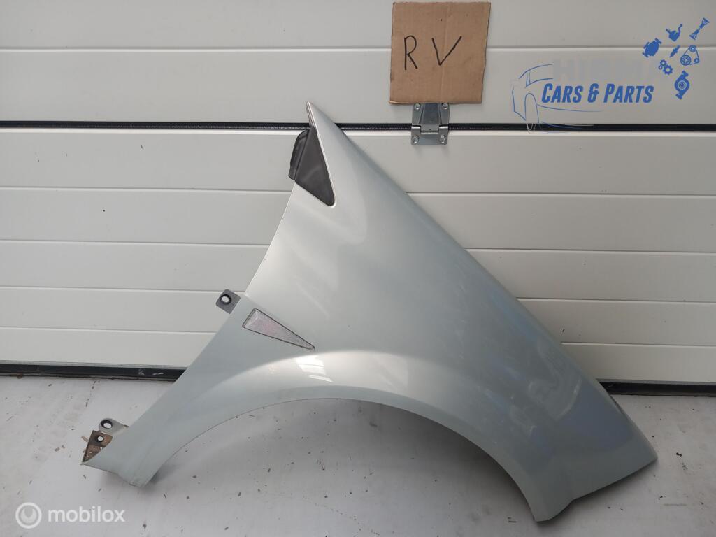 Renault Megane II Zijscherm MV632 Zilver-Grijs Rechts 04-09, Gebruikt, Renault, Ophalen of Verzenden, Renault