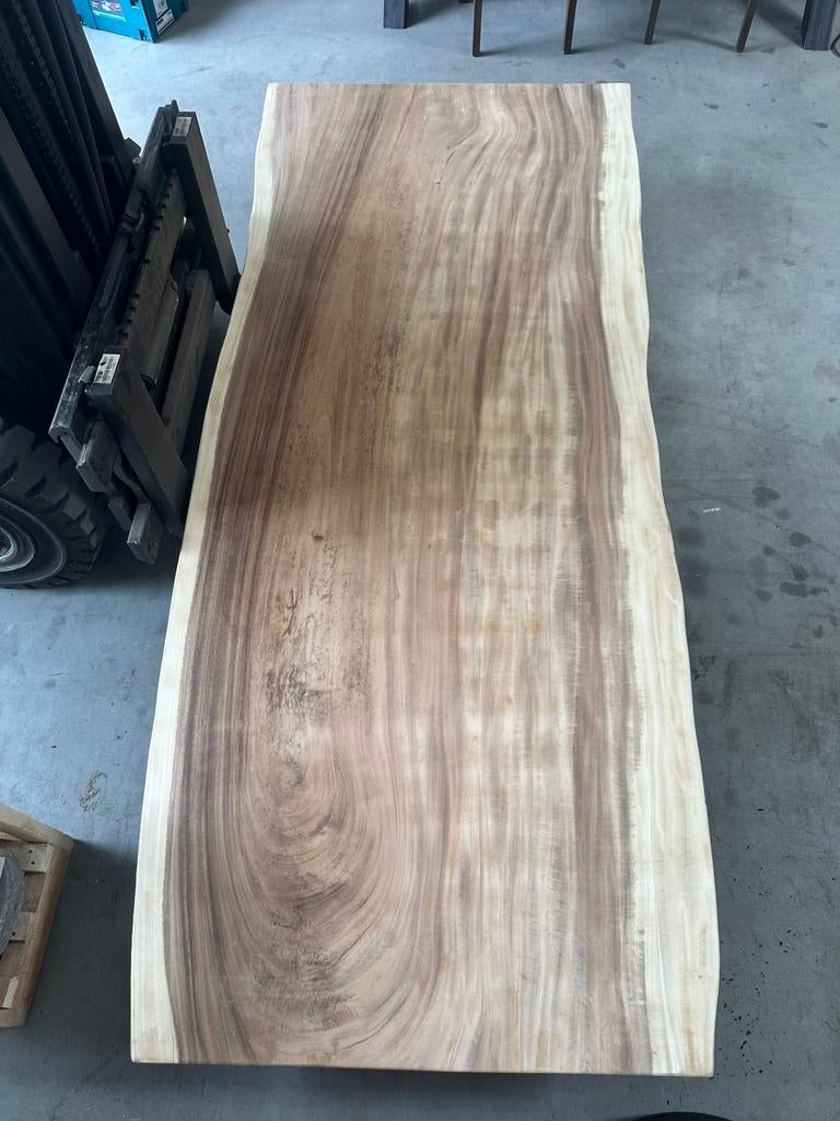 Suar Houten Tafelblad 280x104-120x8cm, Ophalen, 100 tot 150 cm, 200 cm of meer, Zo goed als nieuw