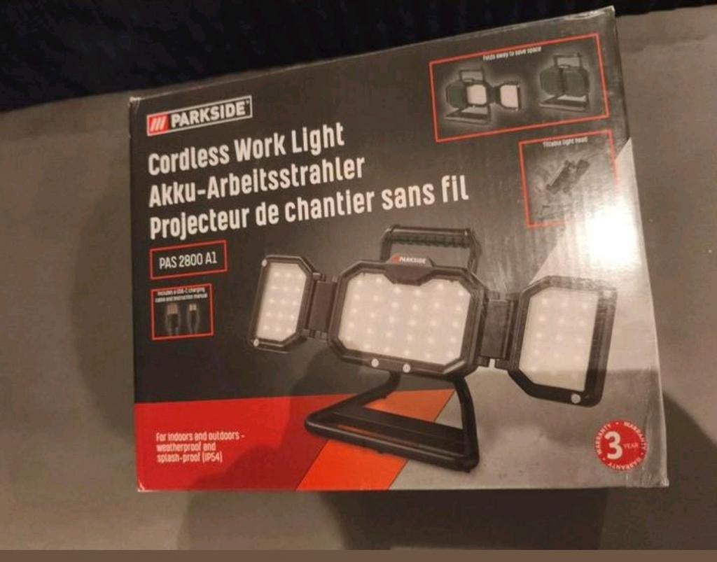 Parkside Accu-Arbeitsstrahler PAS 2800 A1 - Nieuw, Ophalen, Nieuw, Lamp