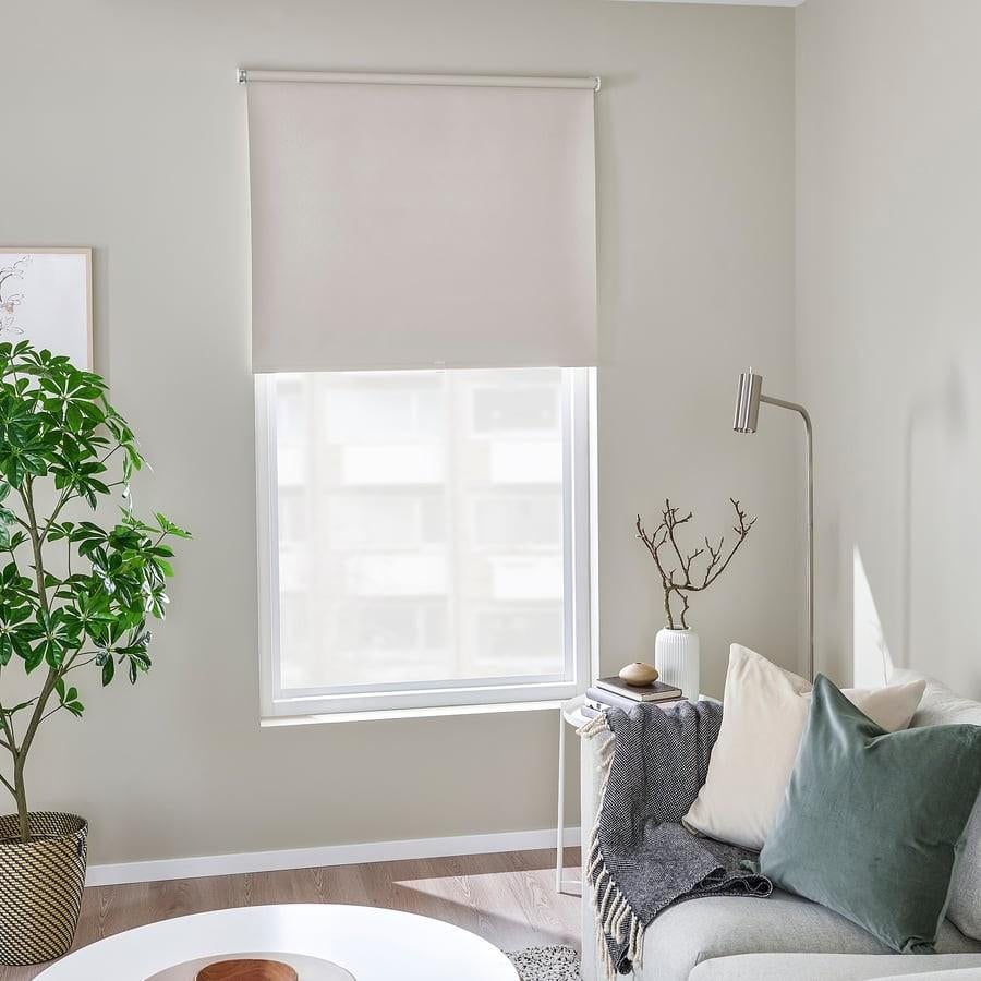 Twee Ikea FÖNSTERBLAD beige Rolgordijnen NIEUW 100X155 CM, Huis en Inrichting, Stoffering | Gordijnen en Lamellen, Nieuw, 150 tot 200 cm