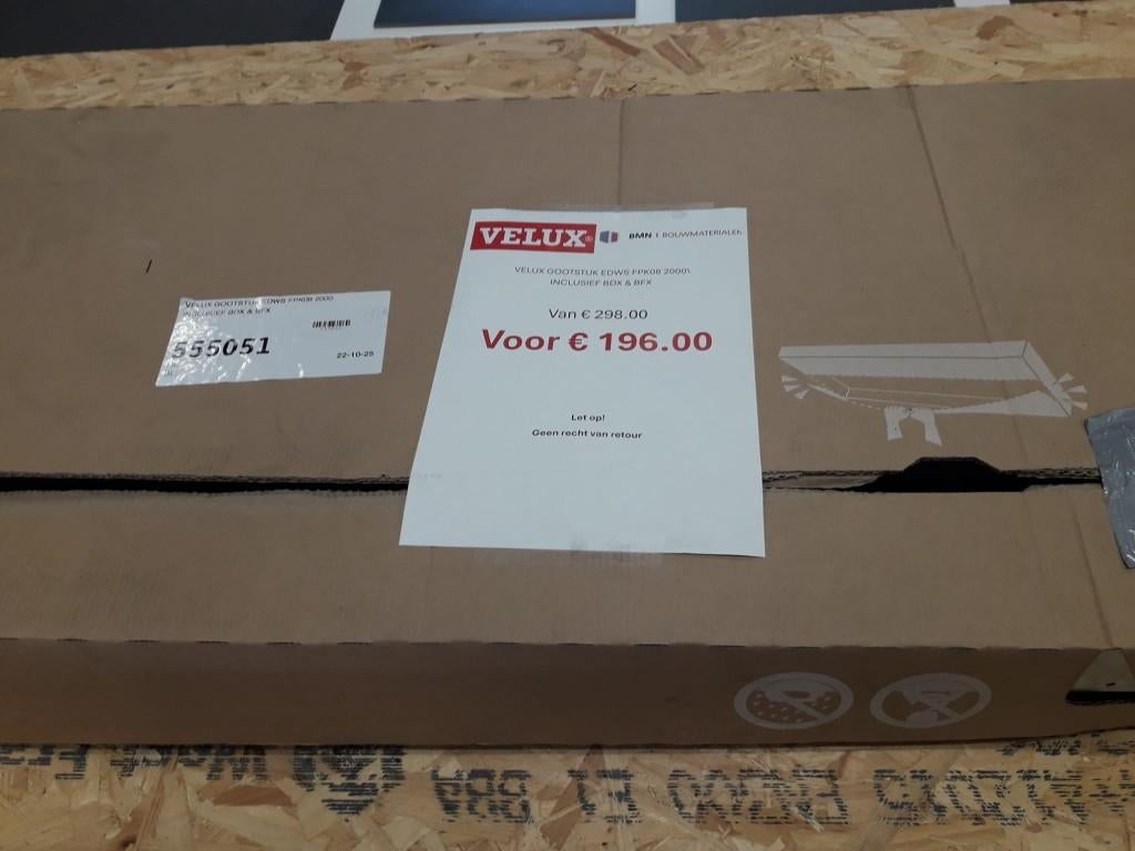 PRIJSVERLAGING : Velux gootstuk EDWS, Ophalen, 80 tot 120 cm, Zo goed als nieuw, 80 tot 120 cm