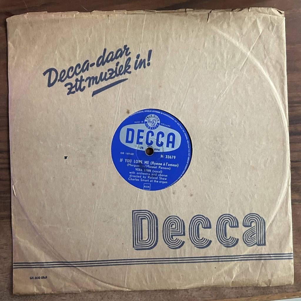Vera Lynn - 78 toeren / vinyl, Ophalen of Verzenden, Voor 1960, Gebruikt, Overige formaten