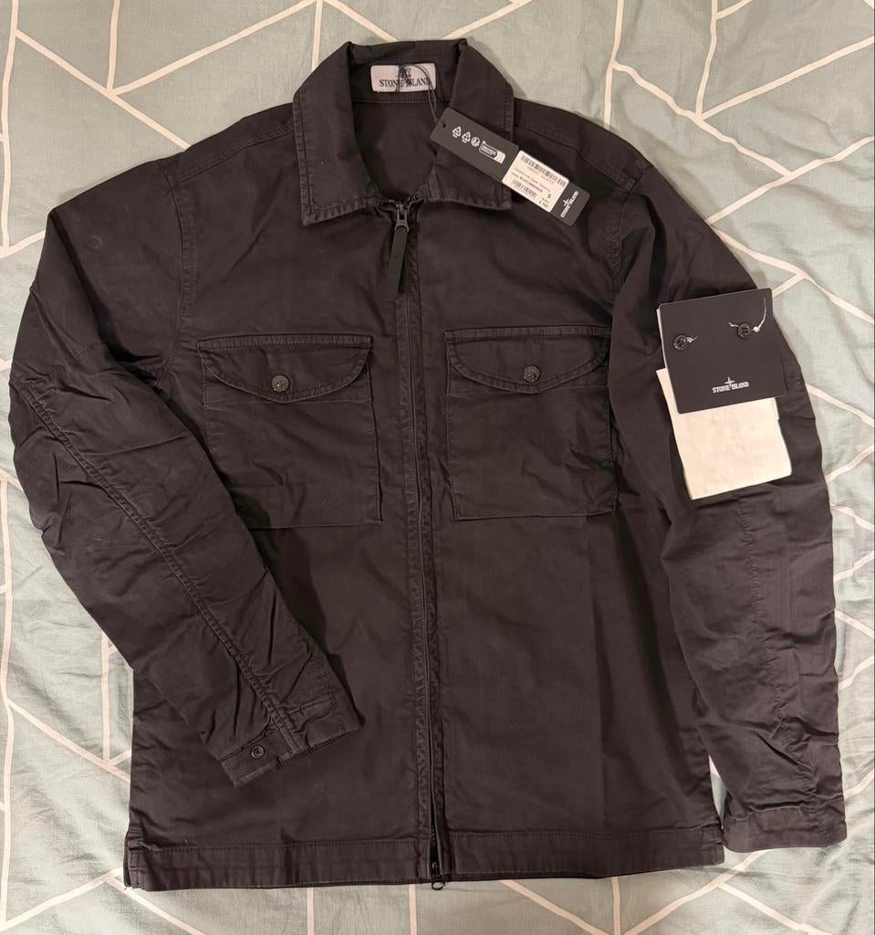 Stone Island Zip-Up Shirt - Nieuw - Zwart - Xl/XXL, Ophalen of Verzenden, Nieuw, Maat 46 (S) of kleiner, Zwart