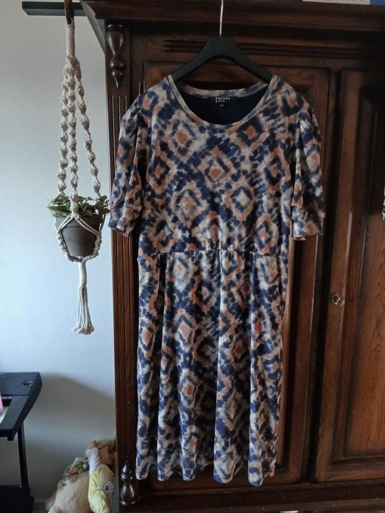 Donna deu jurk maat xxl valt als maat 44, Blauw, Maat 46/48 (XL) of groter, Ophalen of Verzenden, Zo goed als nieuw