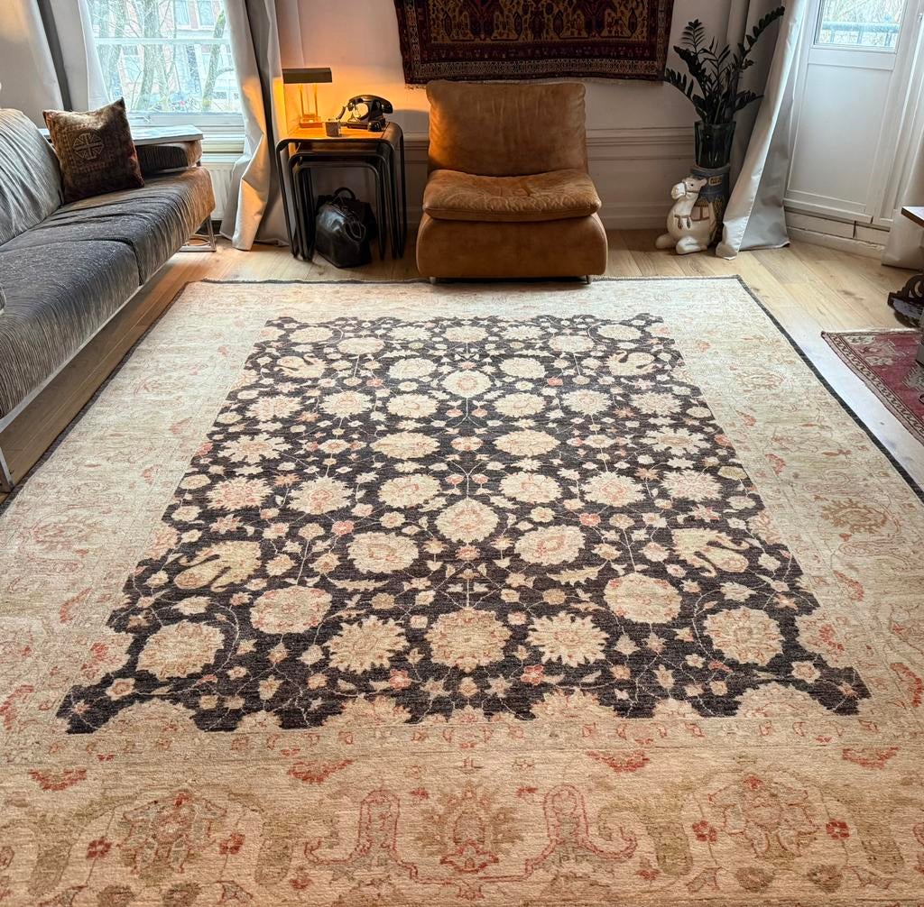 Groot handgeknoopt Ziegler tapijt – ca. 308 x 249 cm, Huis en Inrichting, Stoffering | Tapijten en Kleden, Zo goed als nieuw, 200 cm of meer