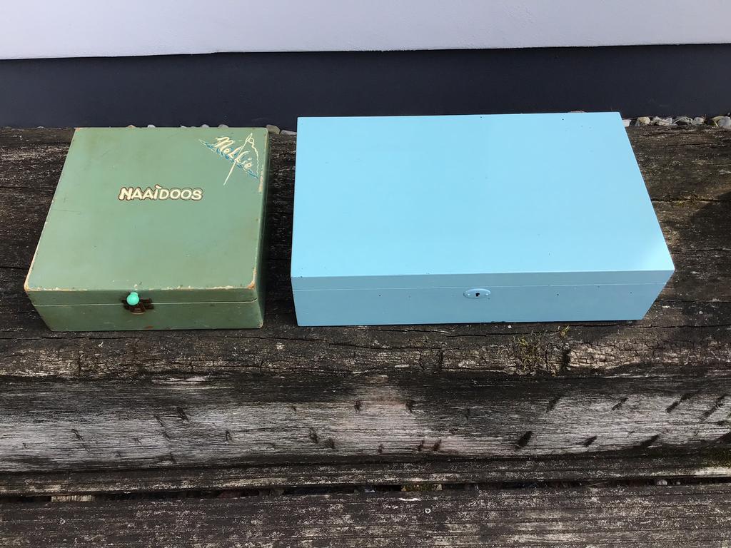 2 Brocante houten dozen, Ophalen of Verzenden