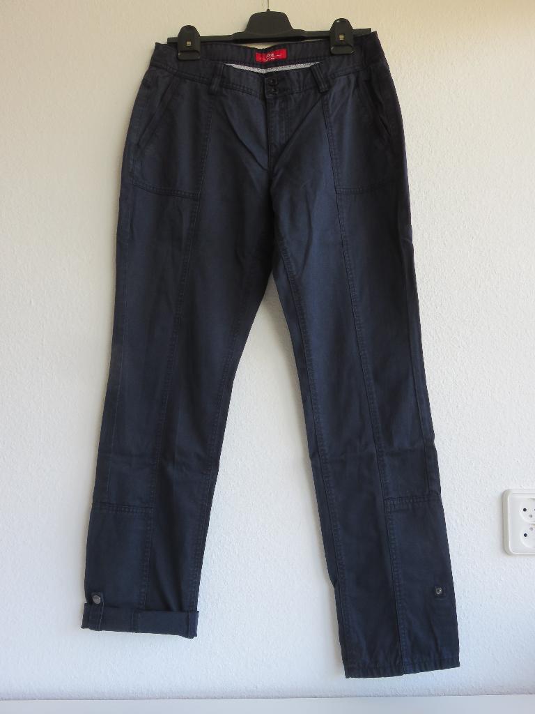 S.oliver luchtige katoen lange broek donkerblauw maat 38, Maat 38/40 (M), Blauw, Ophalen of Verzenden, Zo goed als nieuw