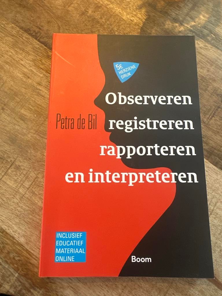 Observeren, registreren, rapporteren en interpreteren, Boeken, Studieboeken en Cursussen, Ophalen of Verzenden, Zo goed als nieuw