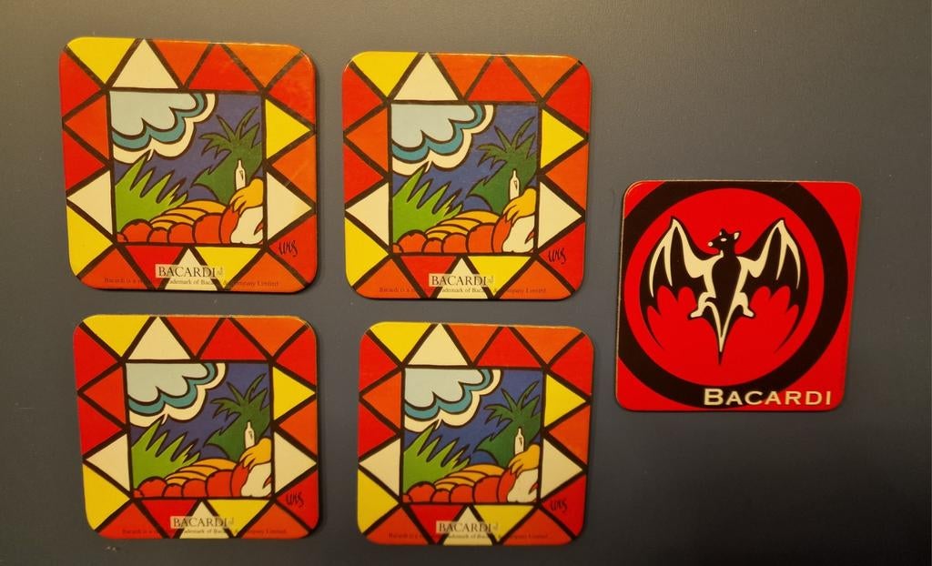Bacardi Onderzetters - Set van 5, Ophalen of Verzenden