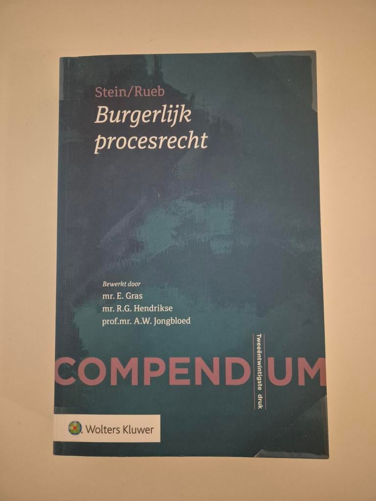 Burgerlijk procesrecht Compendium (22e druk), Boeken, Studieboeken en Cursussen, Gras, Hendrikse, Jongbloed, Ophalen of Verzenden