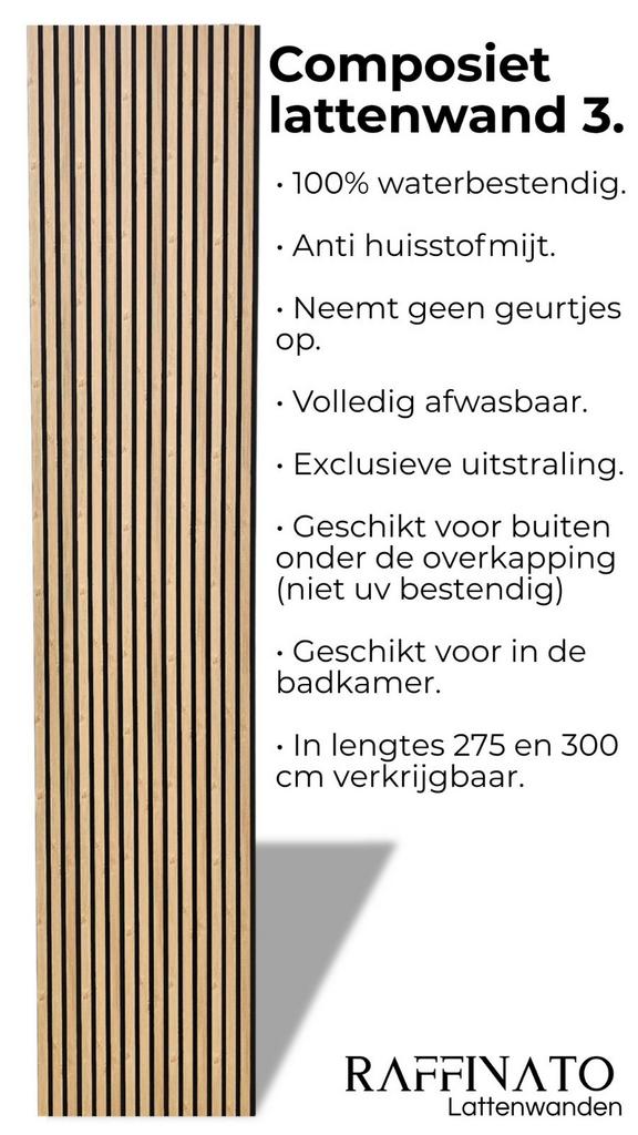 Akoestische wandpanelen | akupanel | lattenwand | composiet, 4651WJ, Info@handelsonderneming-rademakers.nl, Nieuw, Ophalen of Verzenden