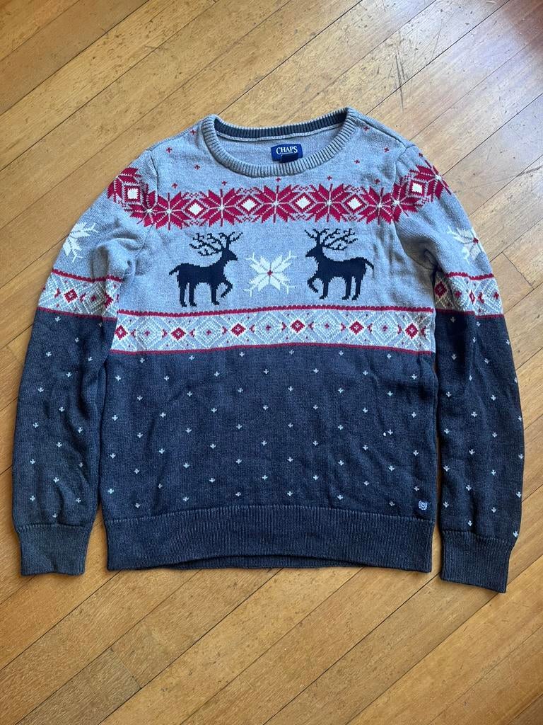 Chaps - kersttrui - M, Kleding | Heren, Truien en Vesten, Ophalen of Verzenden, Zo goed als nieuw, Maat 48/50 (M), Grijs