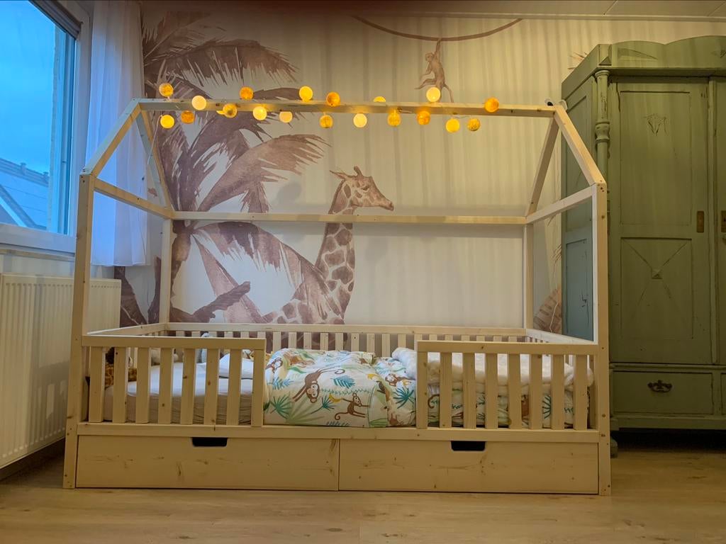 NIEUW huisbed kinderbed 90x200 alle maten verkrijgbaar, Kinderen en Baby's, Kinderkamer | Bedden, 85 tot 100 cm, Nieuw, Ophalen of Verzenden