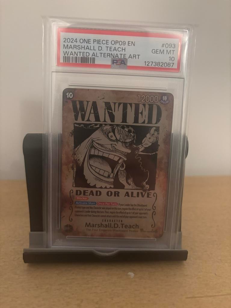 Marshall D. Teach OP09-093 One Piece kaart PSA 10, Ophalen of Verzenden, Nieuw, Losse kaart